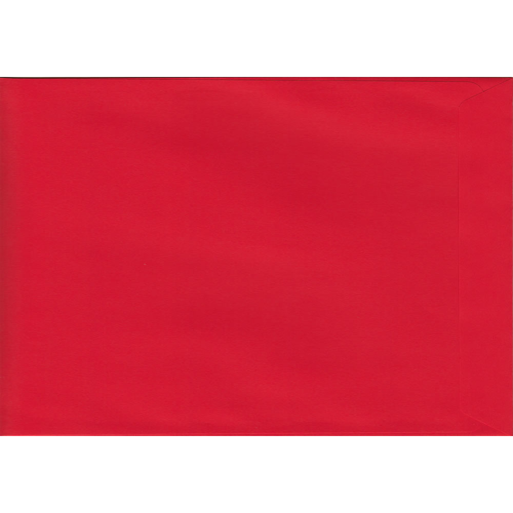 Pillar Box Red 324mm x 229mm Envelope. Red 120gsm C4 Envelope (to fit A4). Peel/Seal.