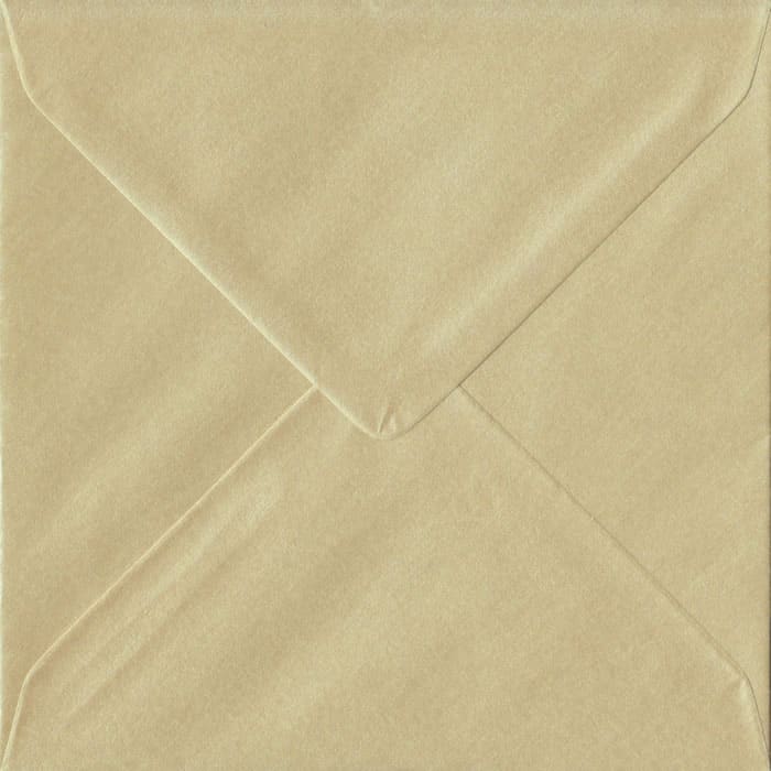 Champagne Pearlescent Gummed S4 - 155 mm x 155 mm  Envelope