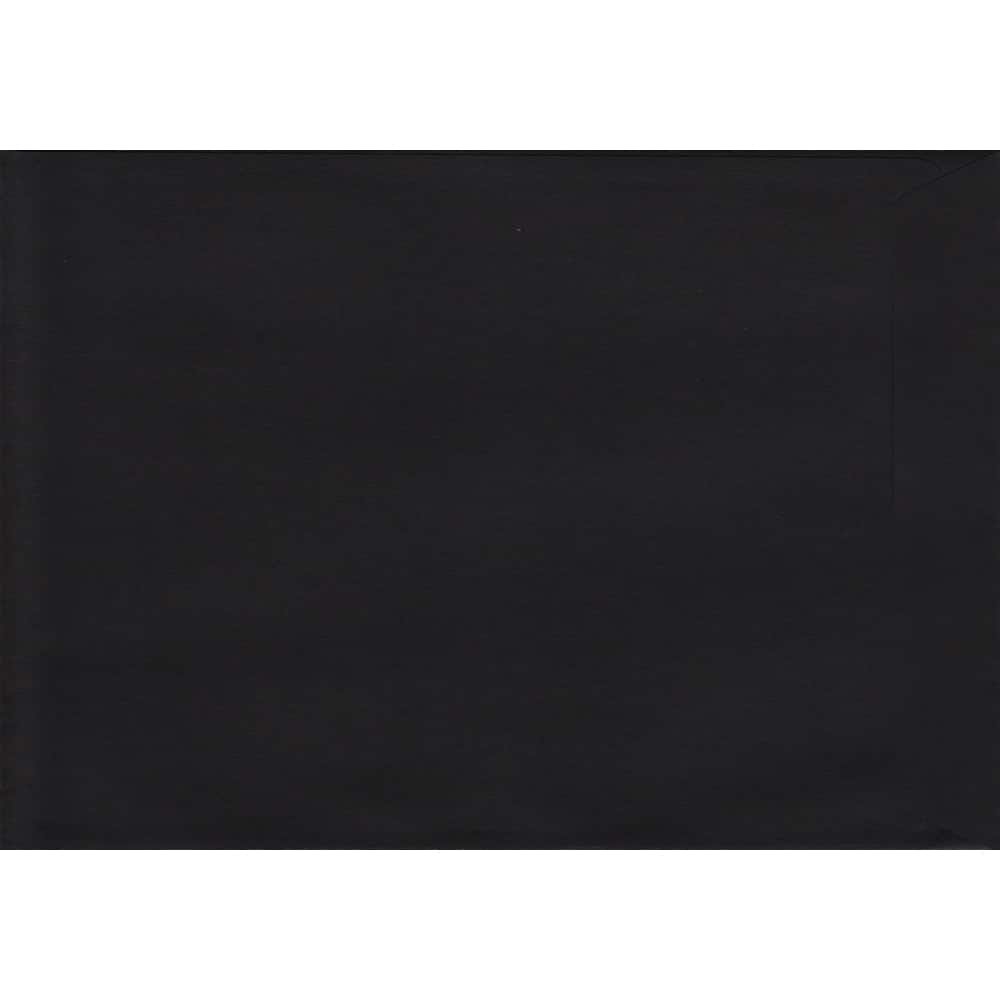 Midnight Black 324mm x 229mm Envelopes. 250 Black 120gsm C4 Envelopes (to fit A4). Peel/Seal.