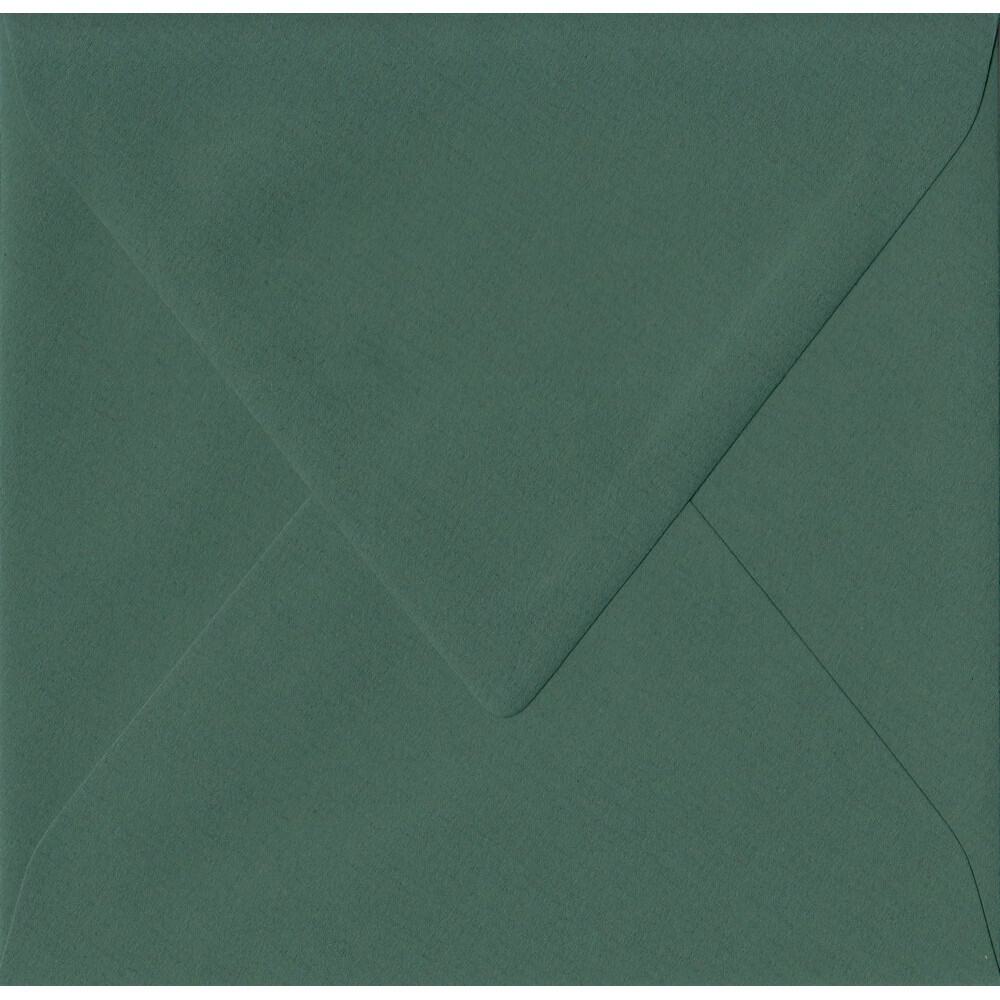 Racing Green 135mm x 135mm Envelopes. 100 Green 100gsm Small Square Envelopes. Gummed.