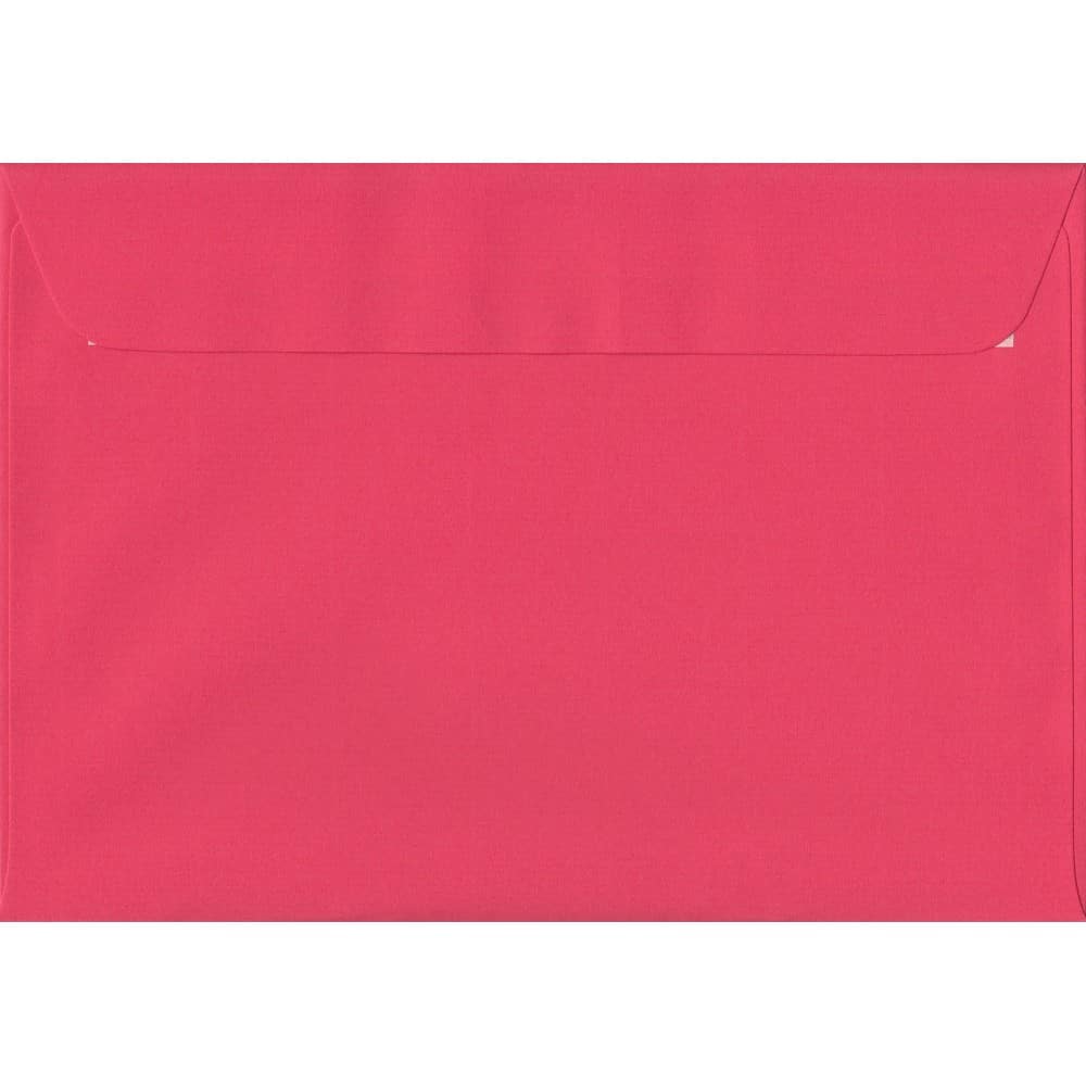 Coral Red 162mm x 229mm Envelopes. 100 Red 100gsm C5 Envelopes (to fit A5). Peel/Seal.