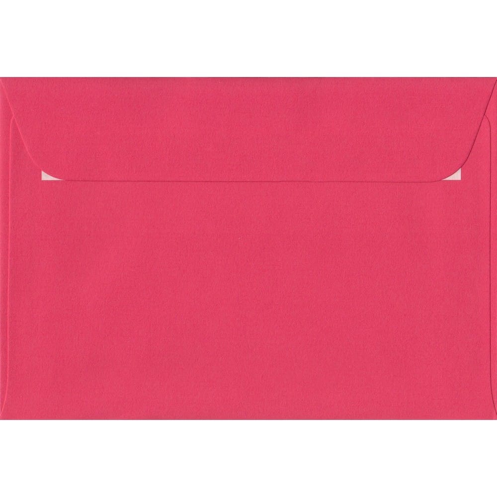 Coral Red 114mm x 162mm Envelopes. 100 Red 100gsm C6 Envelopes (to fit A6). Peel/Seal.