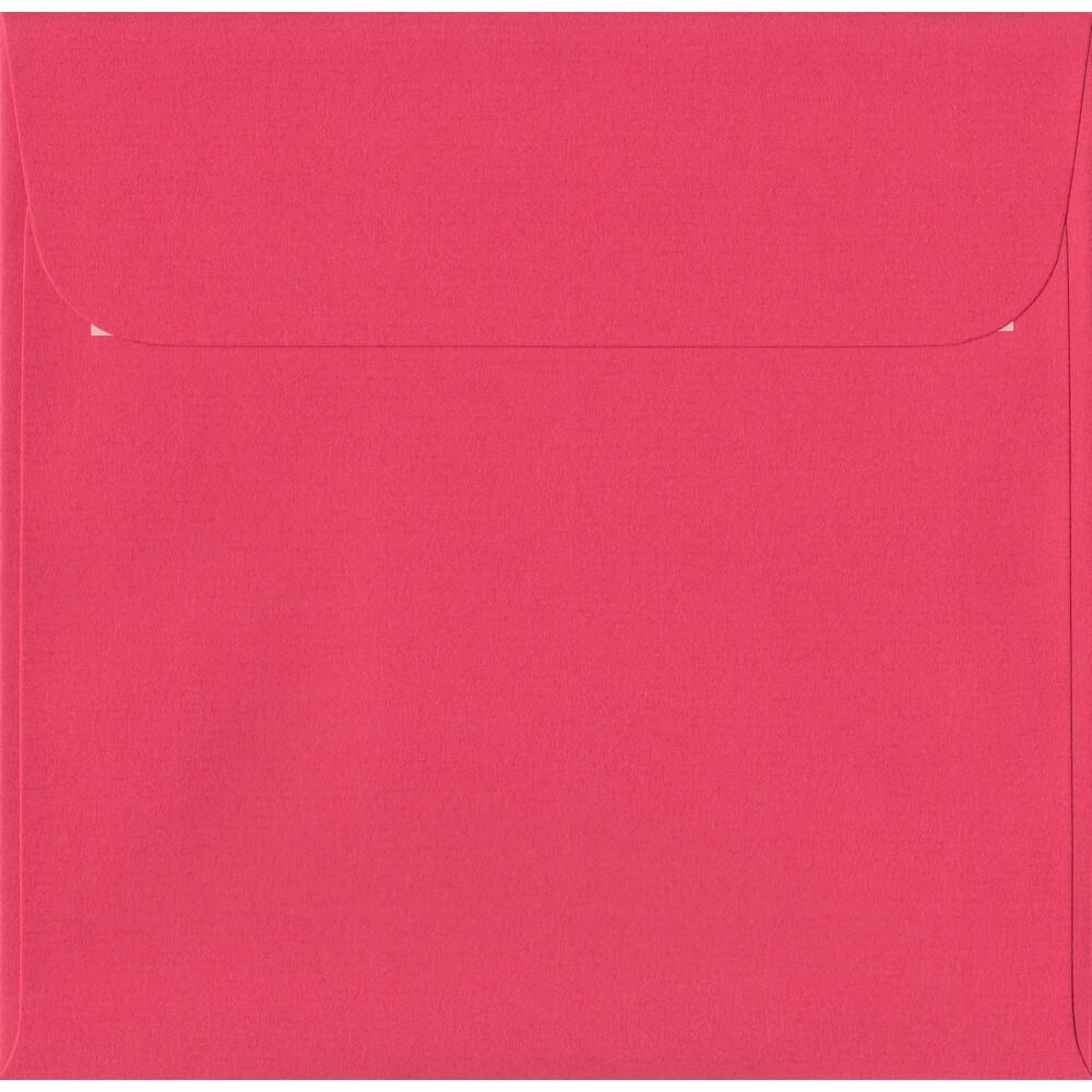 Coral Red 160mm x 160mm Envelopes. 100 Red 100gsm Square Envelopes. Peel/Seal.