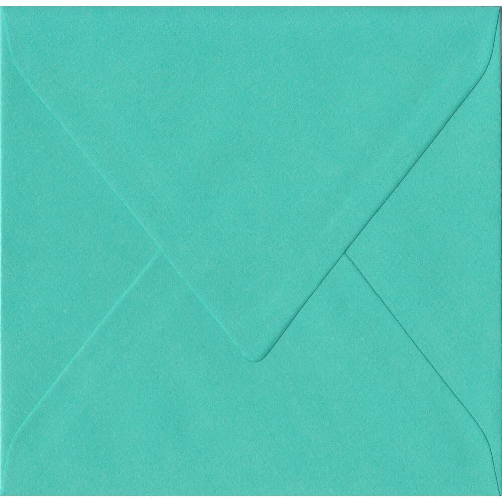 Emerald Green 135mm x 135mm Envelopes. 100 Green 100gsm Small Square Envelopes. Gummed.