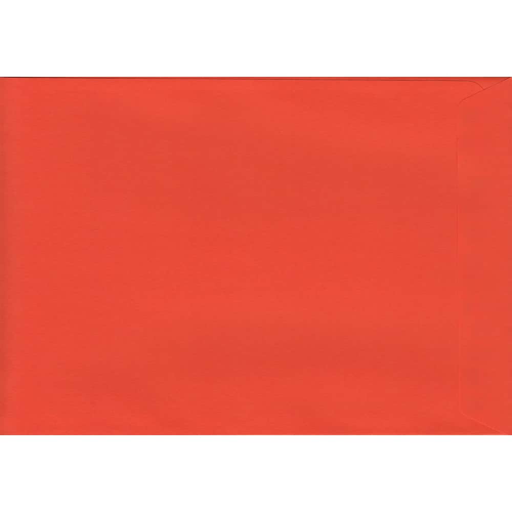 Pumpkin Orange 324mm x 229mm Envelopes. 250 Orange 120gsm C4 Envelopes (to fit A4). Peel/Seal.