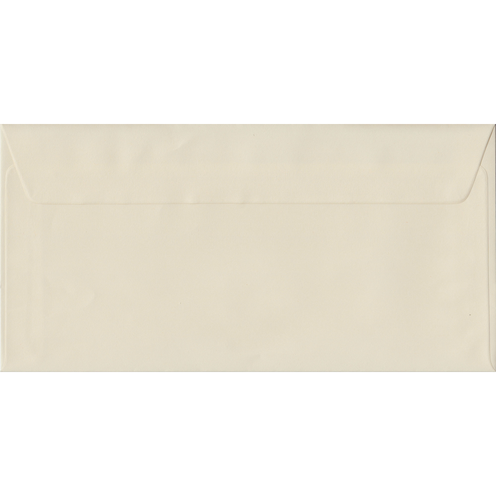 Vanilla Cream 110mm x 220mm DL Value Pack. 100 Cream DL Envelopes.