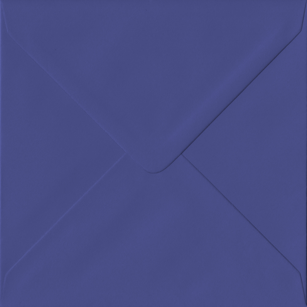 Square Intense Iris Blue Envelopes