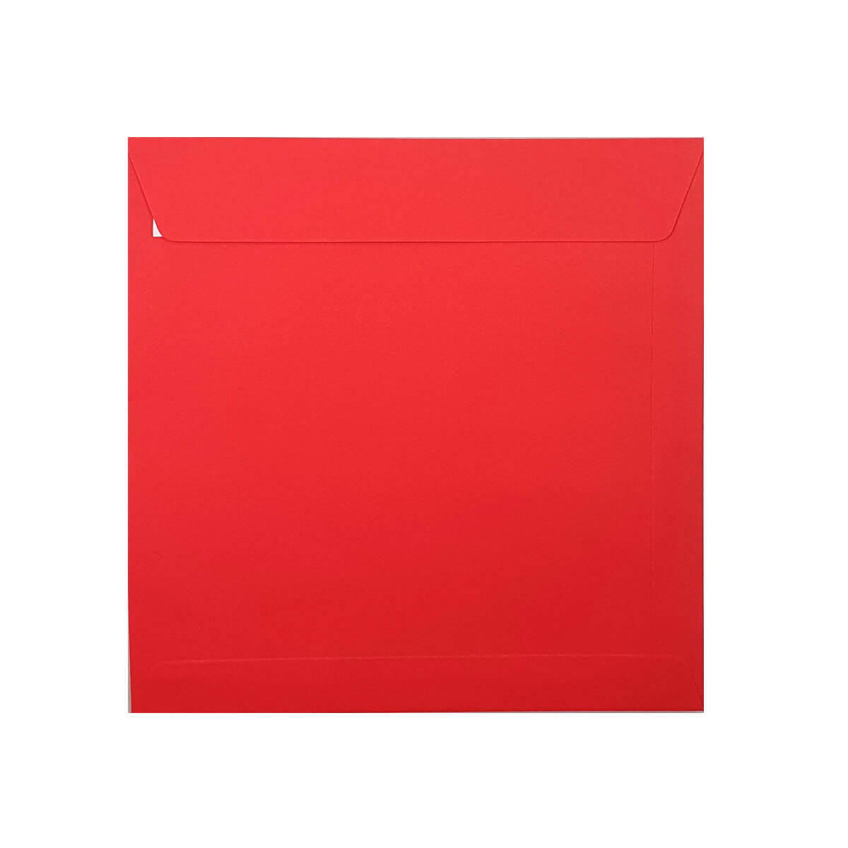 250 Bright Red 220mm x 220mm Large Square Envelopes. Peel/Seal. 120gsm Wallet Flap. Trade Box.
