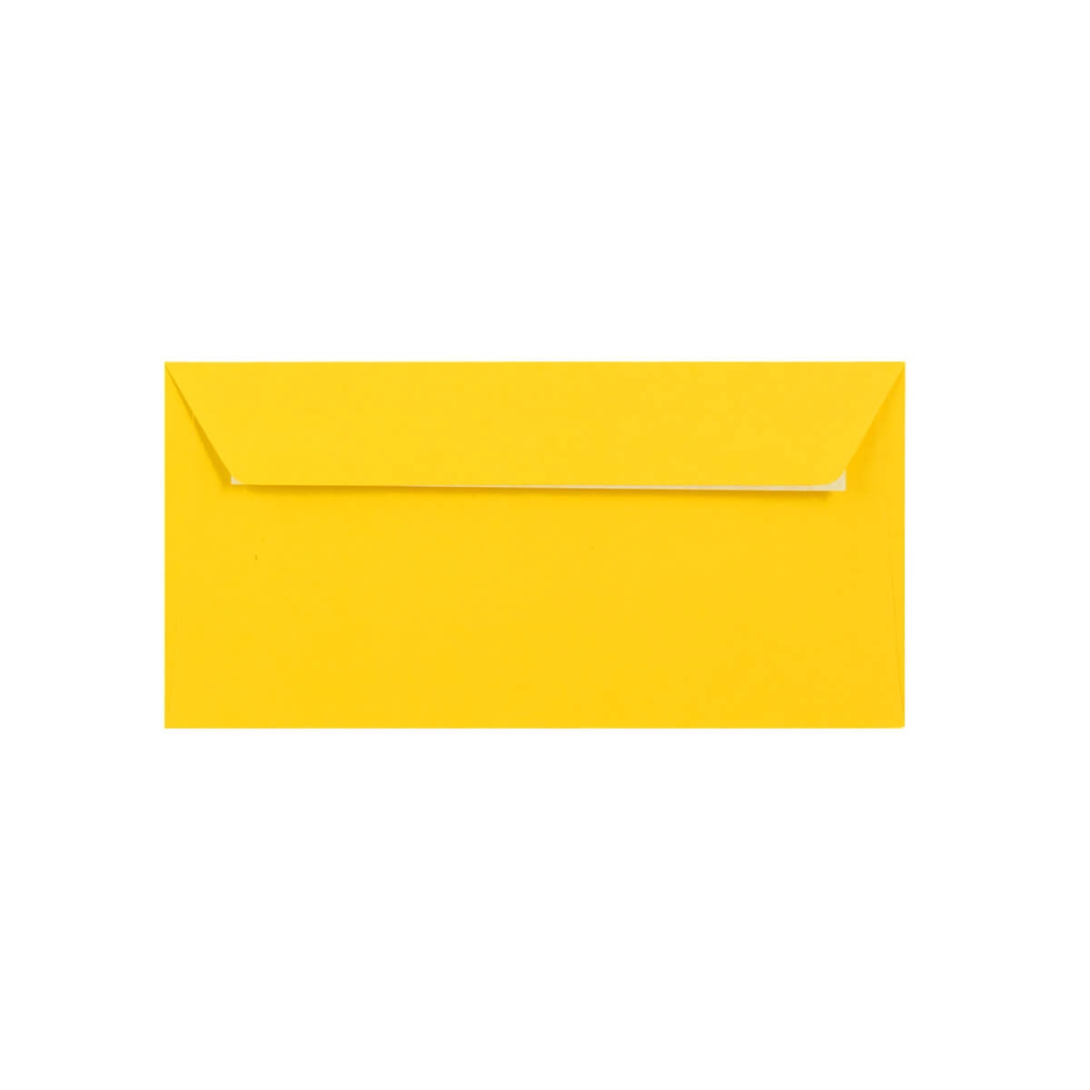 500 Mid Yellow 110mm x 220mm DL Envelopes. Peel/Seal. 120gsm Wallet Flap. Trade Box.