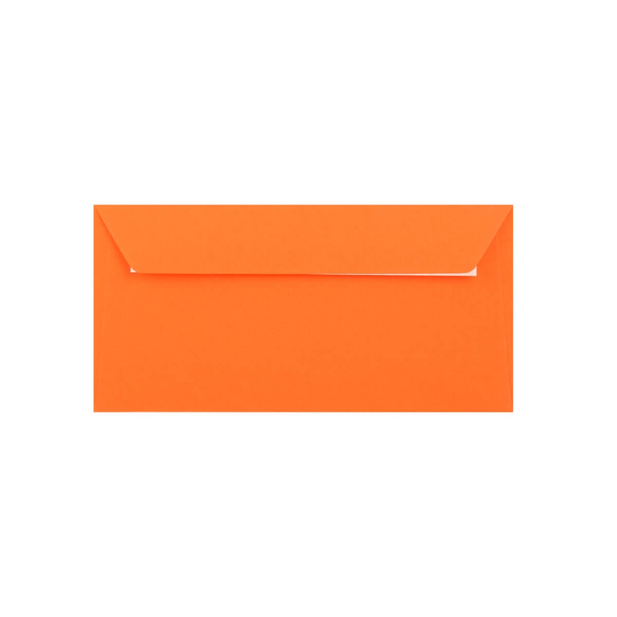 500 Orange 110mm x 220mm DL Envelopes. Peel/Seal. 120gsm Wallet Flap. Trade Box.