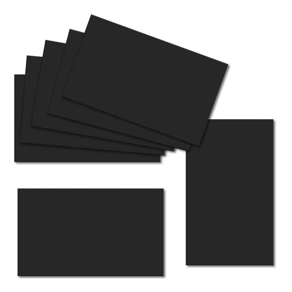 Jet Black. 60mm x 100mm. Place Card. 235gsm Card Sheet.