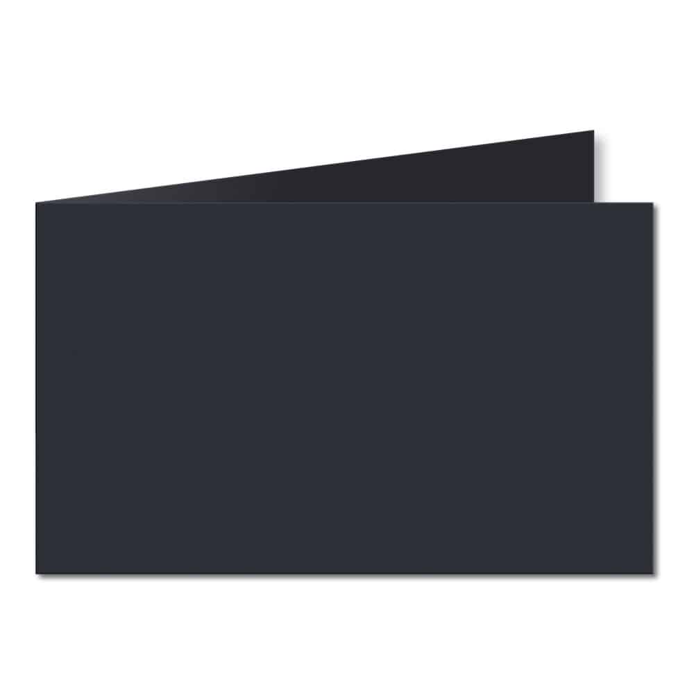 Dark Blue. 128mm x 356mm. 5x7 (Short Edge). 235gsm Folded Card Blank.