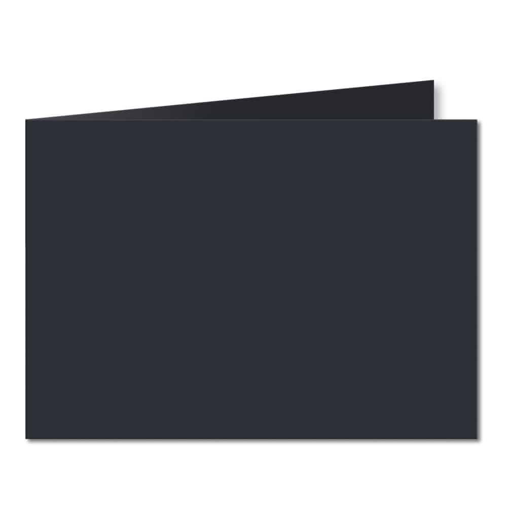 Dark Blue. 148mm x 420mm. A5 (Short Edge). 235gsm Folded Card Blank.