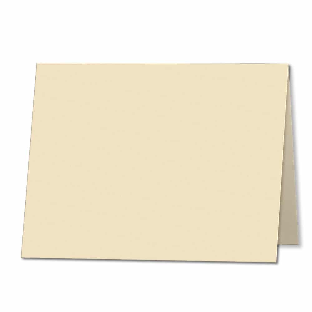 Pale Cream. 178mm x 256mm. 5x7 (Long Edge). 240gsm Folded Card Blank.