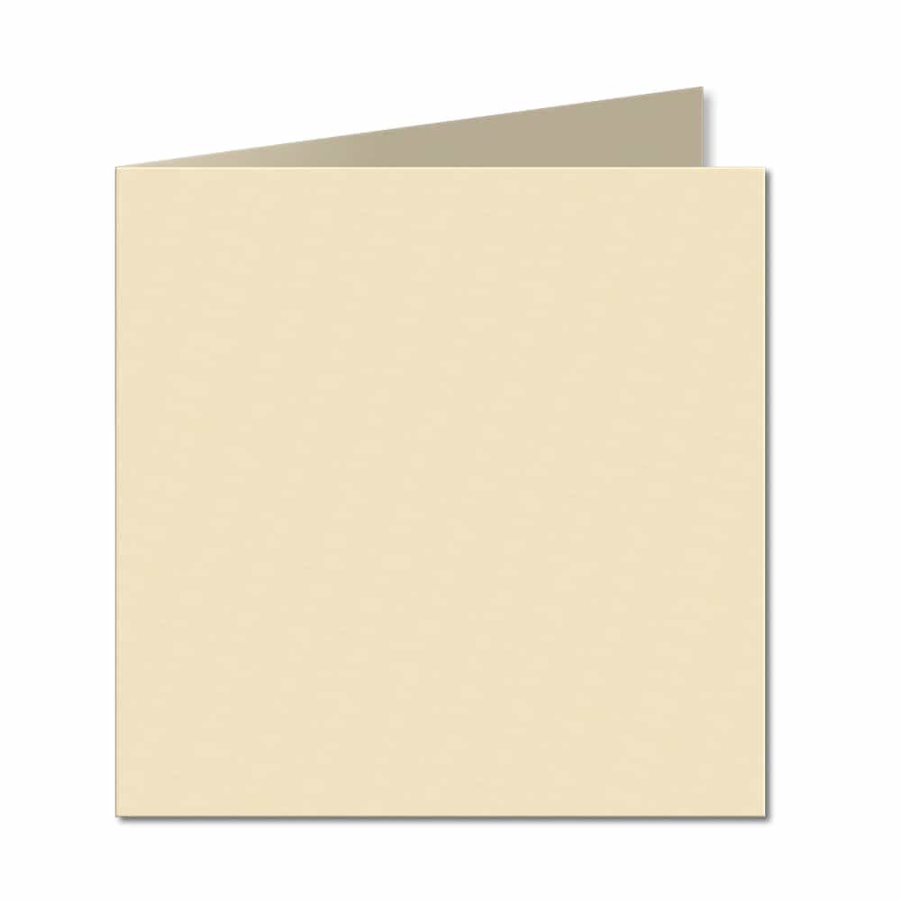 Pale Cream. 153mm x 306mm. 6 inch Square. 240gsm Folded Card Blank.