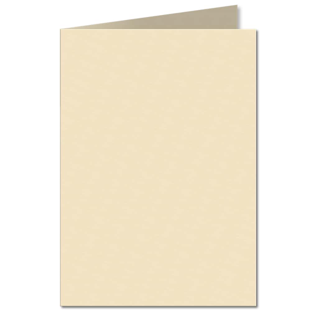 Pale Cream. 210mm x 297mm. A5 (Long Edge). 240gsm Folded Card Blank.