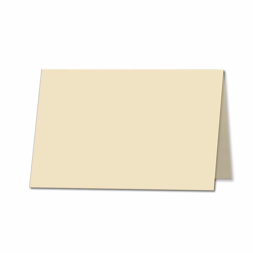 Pale Cream. 100mm x 120mm. Place Card. 240gsm Folded Card Blank.