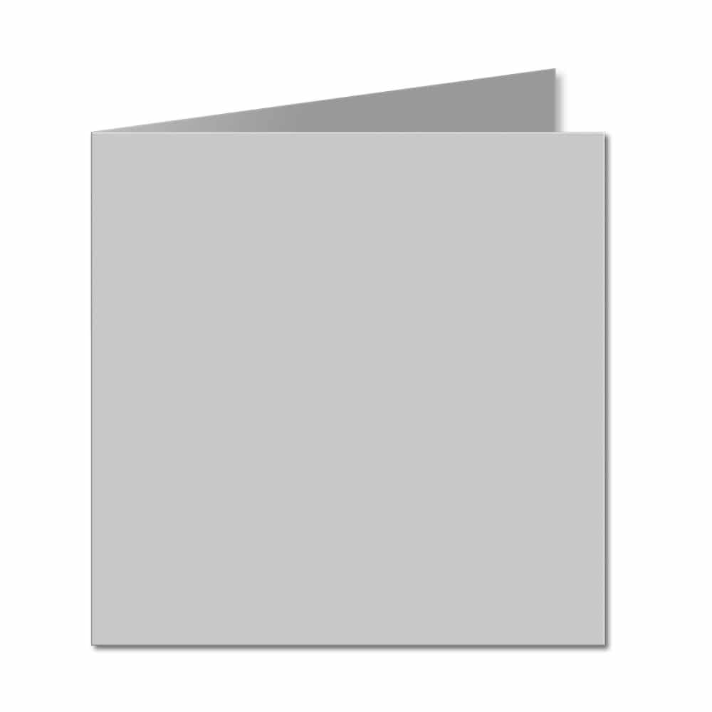 Silver Grey. 153mm x 306mm. 6 inch Square. 235gsm Folded Card Blank.
