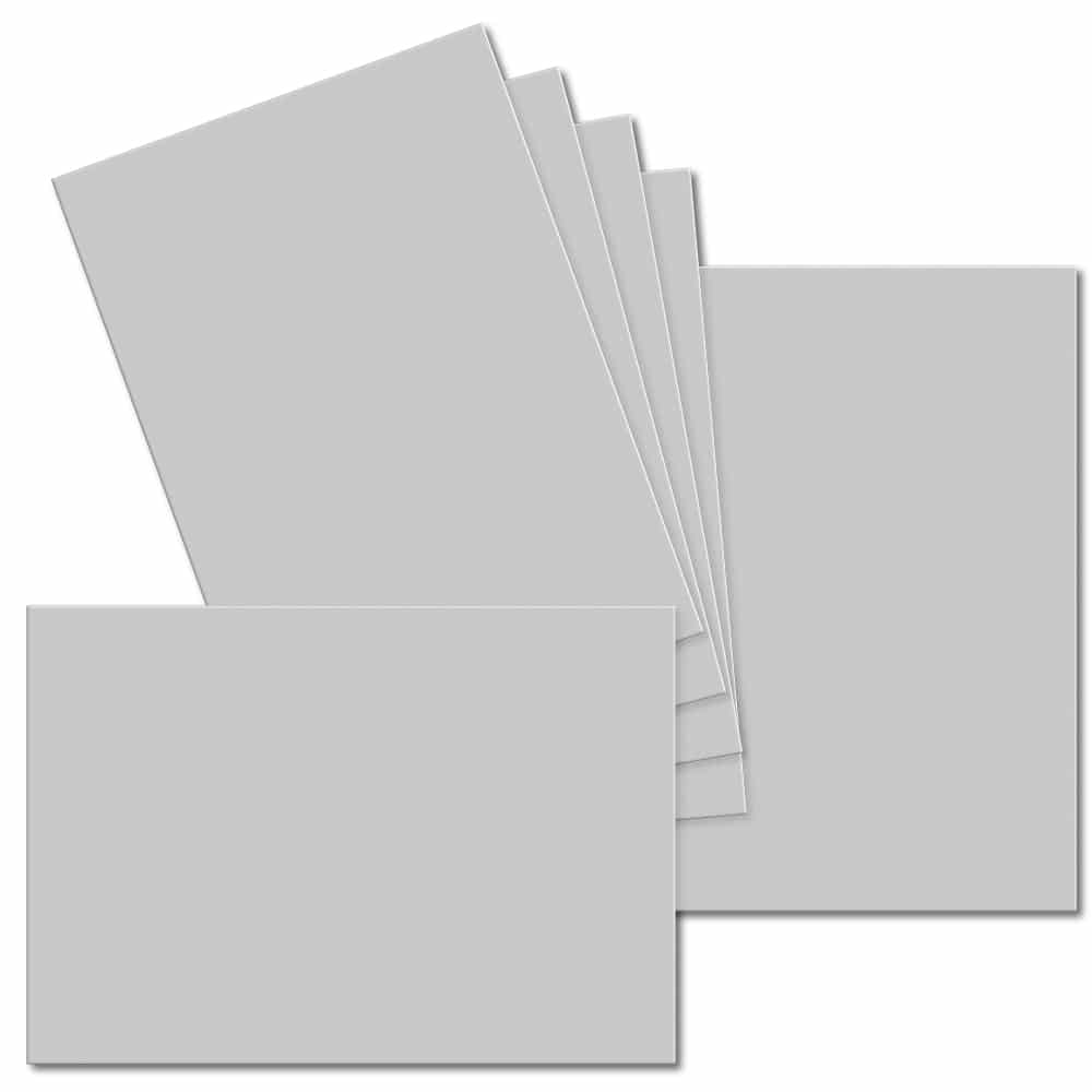 Silver Grey. 297mm x 210mm. A4 Standard. 235gsm Card Sheet.