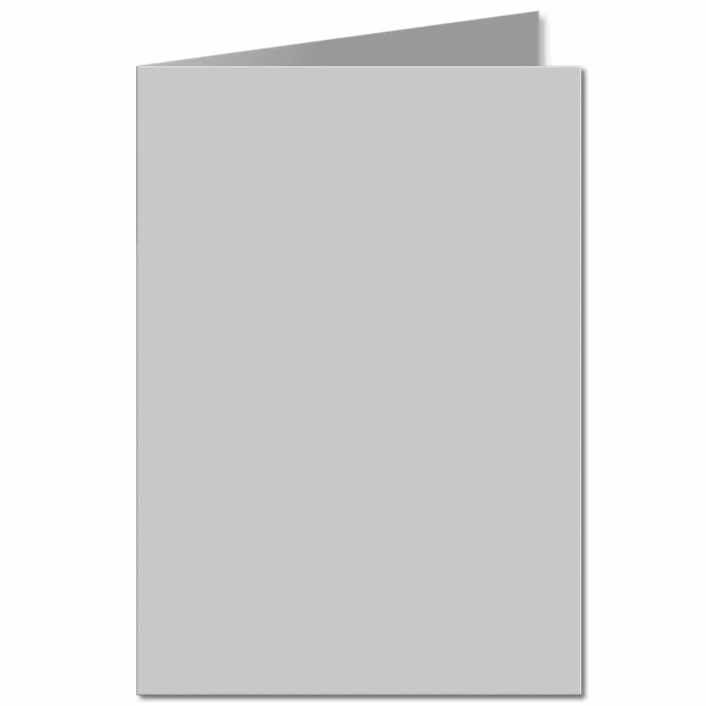 Silver Grey. 210mm x 297mm. A5 (Long Edge). 235gsm Folded Card Blank.