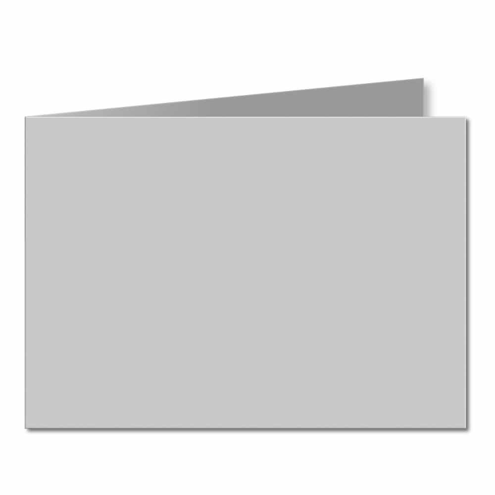 Silver Grey. 148mm x 420mm. A5 (Short Edge). 235gsm Folded Card Blank.