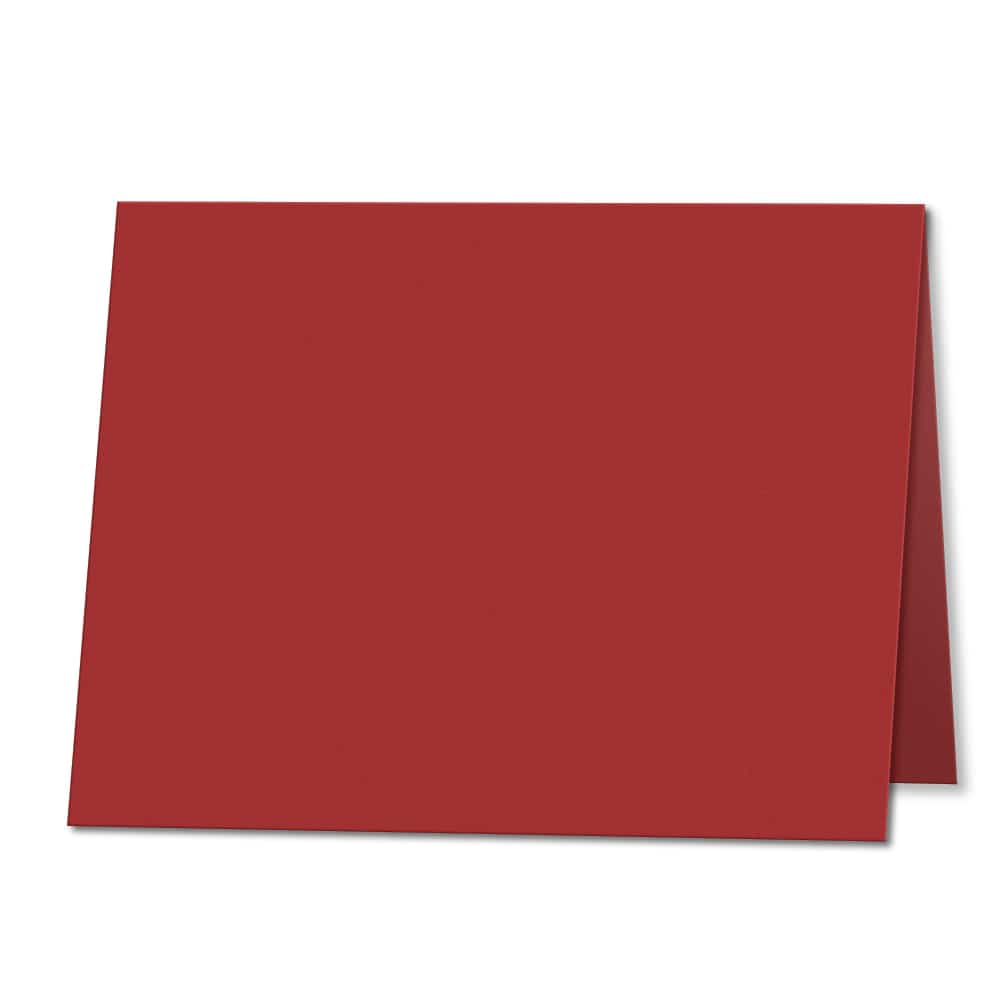 Chilli Red. 178mm x 256mm. 5x7 (Long Edge). 235gsm Folded Card Blank.