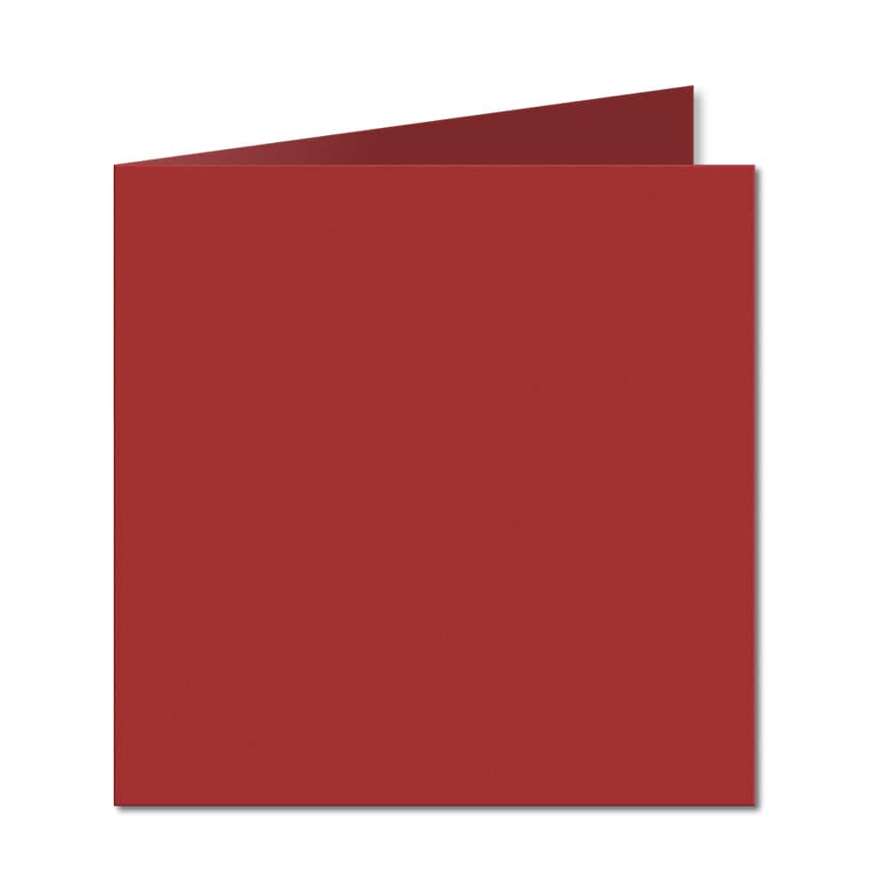 Chilli Red. 153mm x 306mm. 6 inch Square. 235gsm Folded Card Blank.