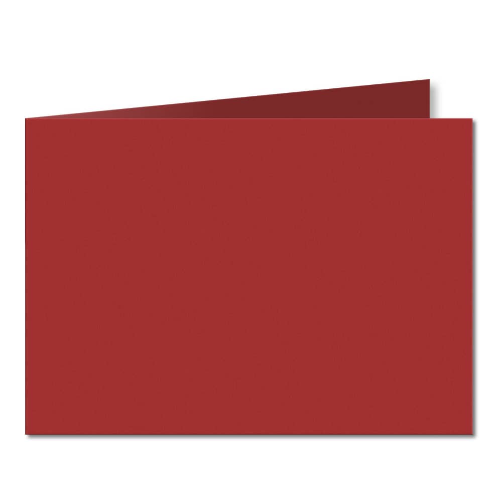 Chilli Red. 148mm x 420mm. A5 (Short Edge). 235gsm Folded Card Blank.