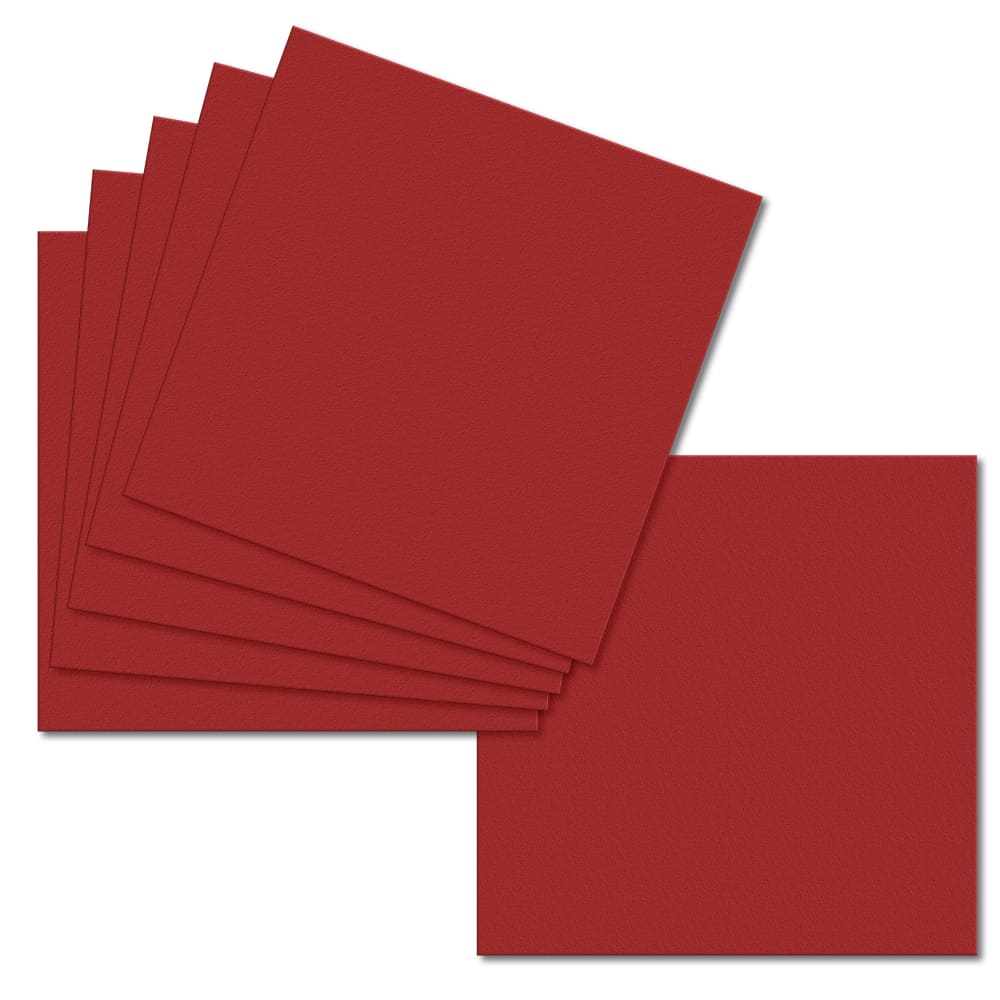 Chilli Red. 148mm x 148mm. Large Square. 235gsm Card Sheet.