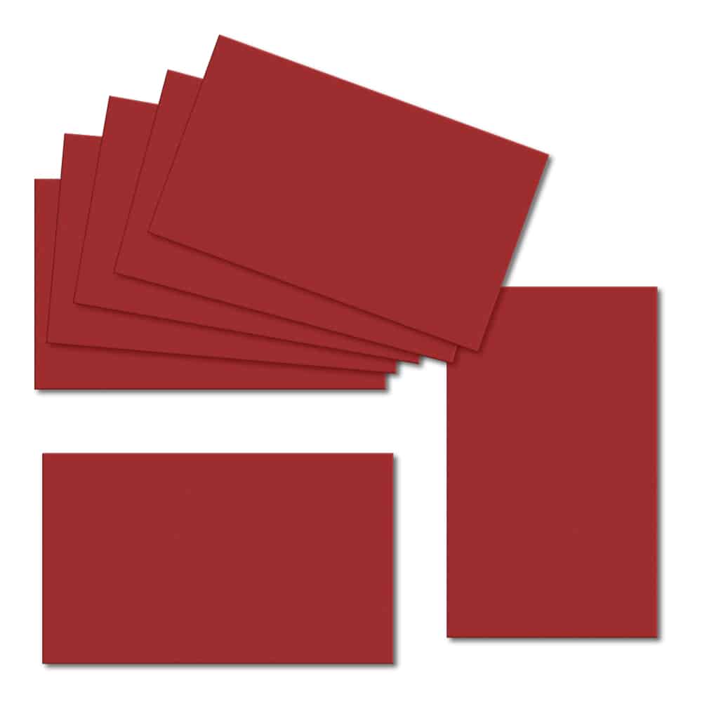 Chilli Red. 60mm x 100mm. Place Card. 235gsm Card Sheet.
