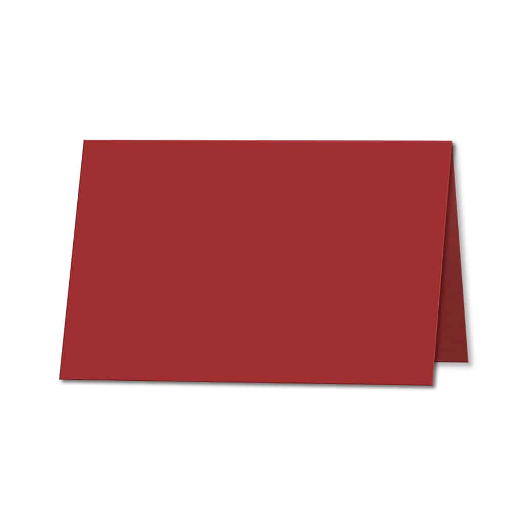 Chilli Red. 100mm x 120mm. Place Card. 235gsm Folded Card Blank.