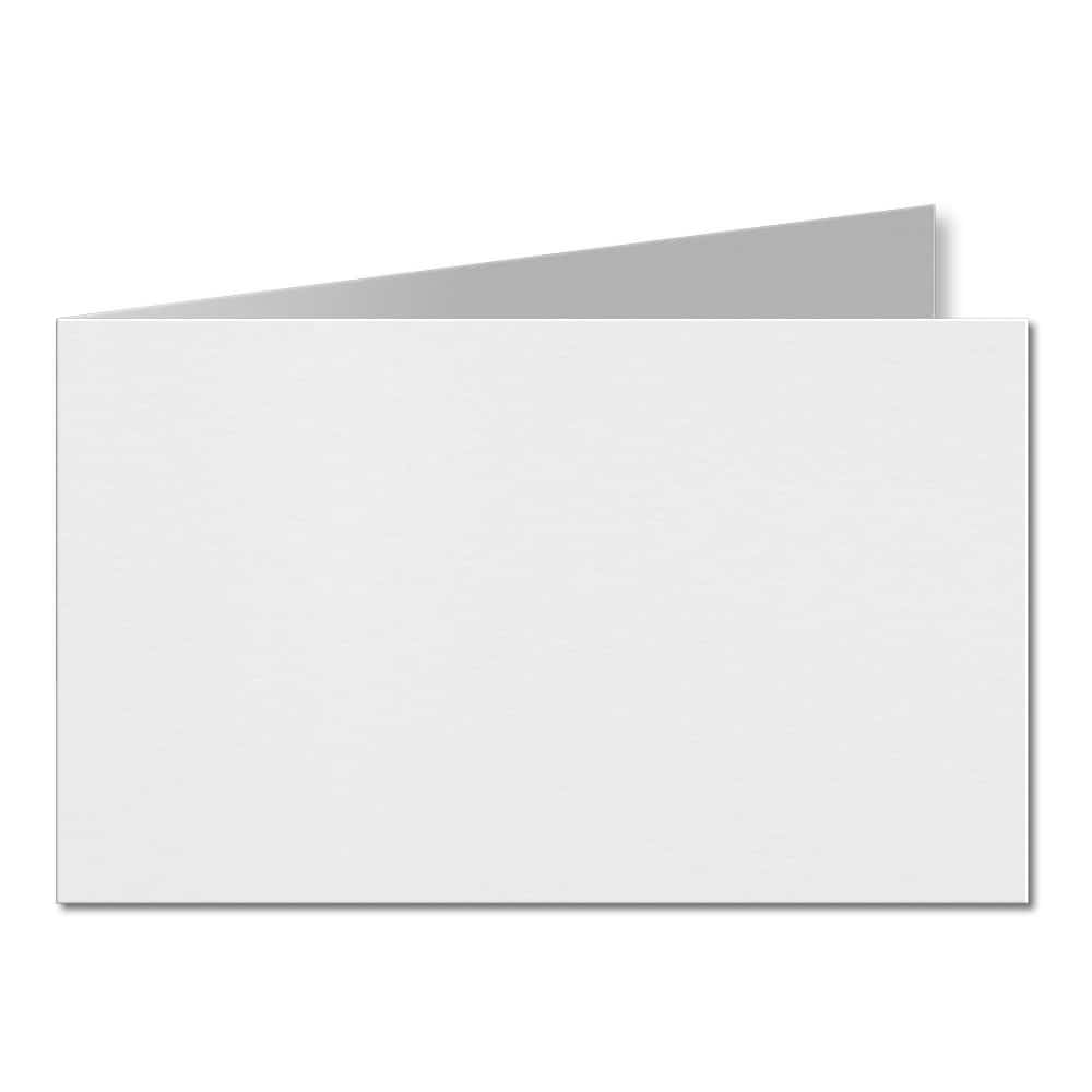 Impact White. 128mm x 356mm. 5x7 (Short Edge). 250gsm Folded Card Blank.