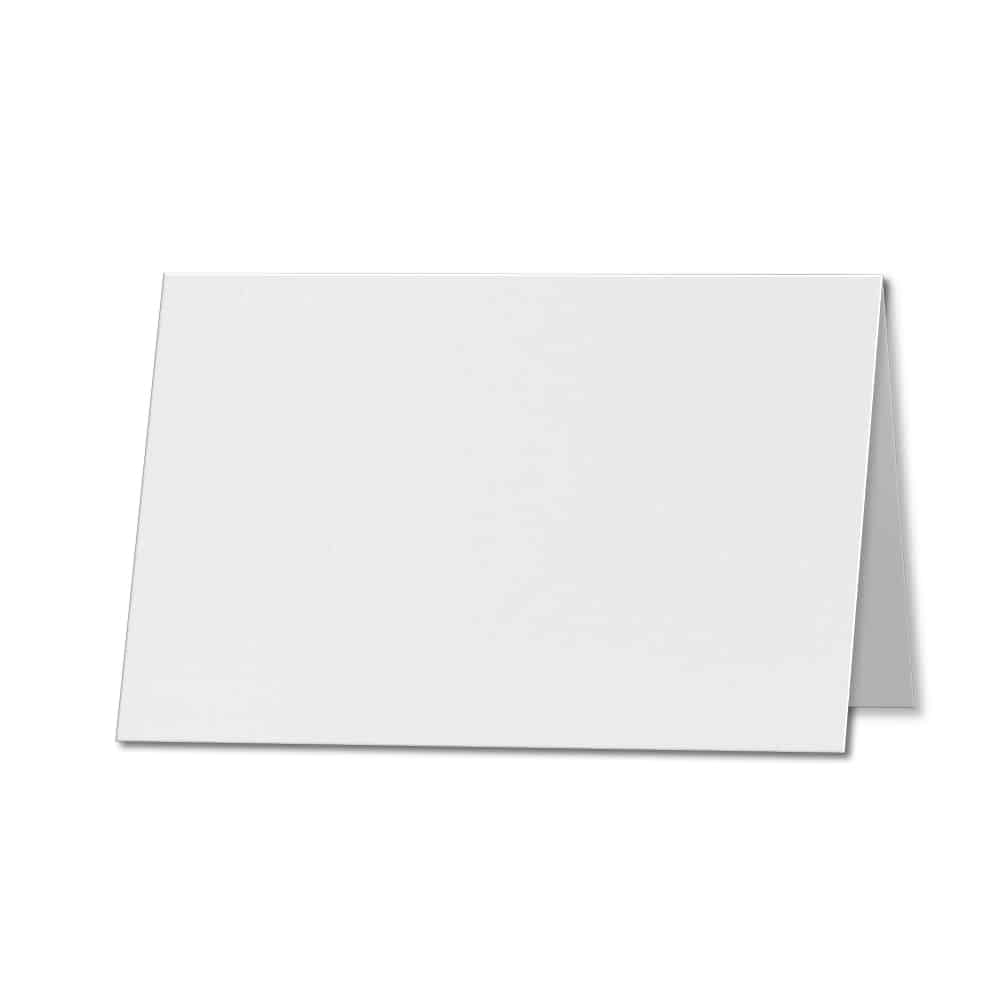 Impact White. 100mm x 120mm. Place Card. 250gsm Folded Card Blank.
