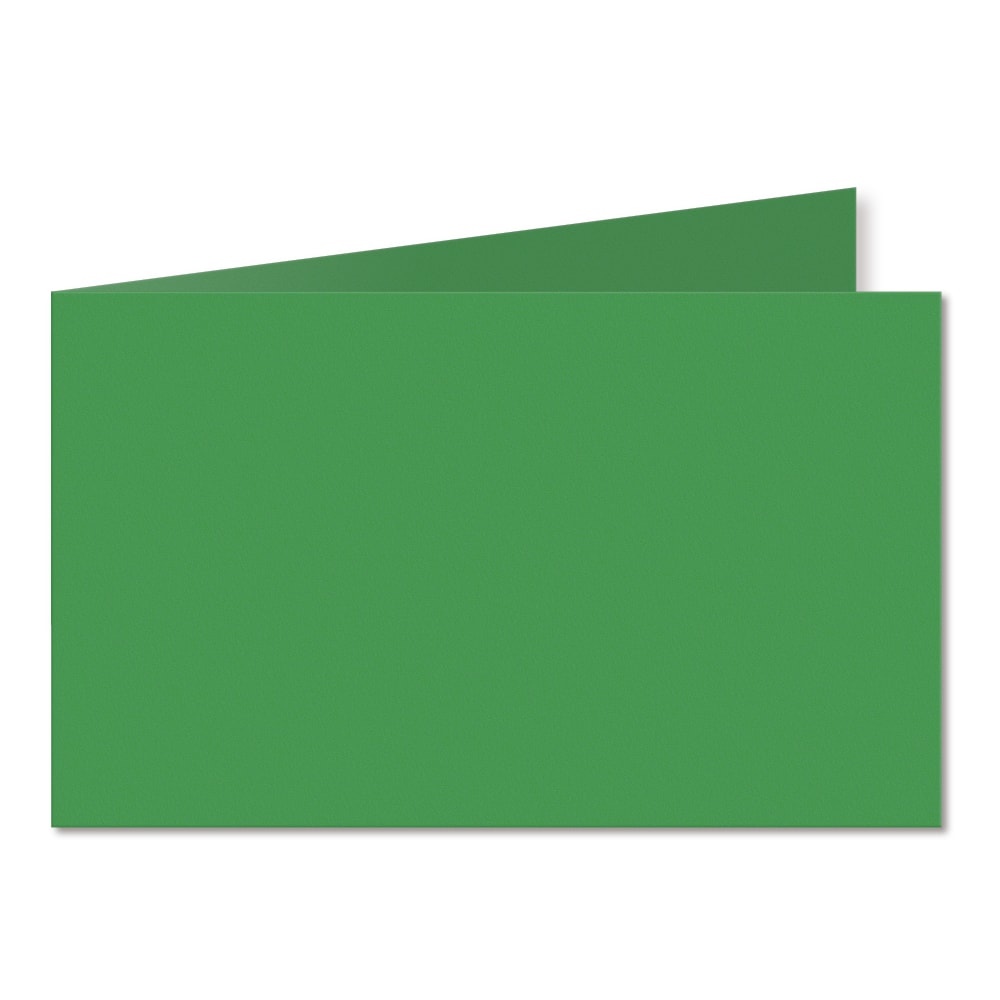 Deep Green. 128mm x 356mm. 5x7 (Short Edge). 235gsm Folded Card Blank.