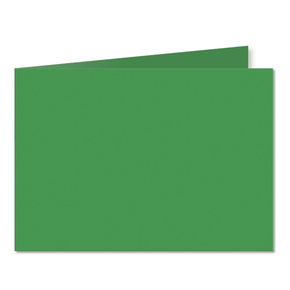 Deep Green. 148mm x 420mm. A5 (Short Edge). 235gsm Folded Card Blank.