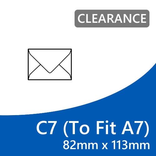 End Of Line C7/A7 Envelopes