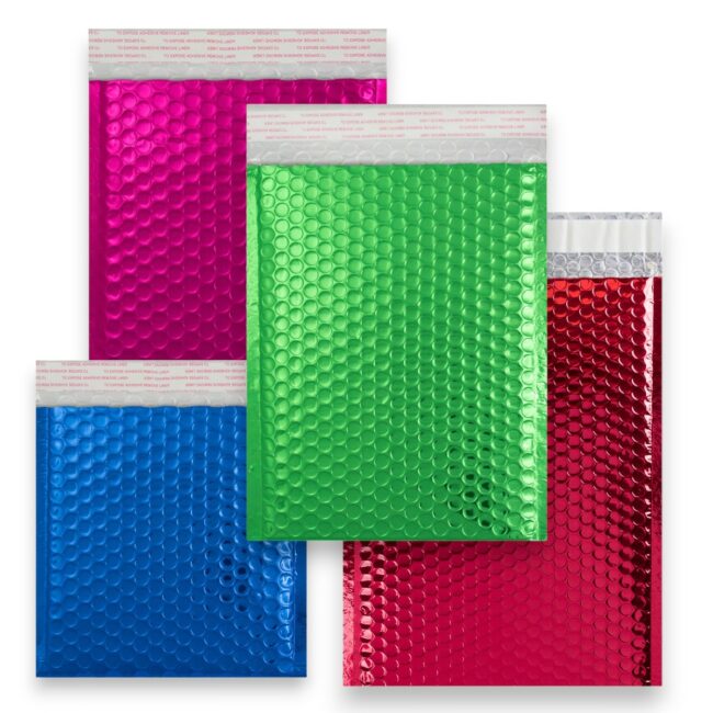 Gloss Metallic Bubble Envelopes