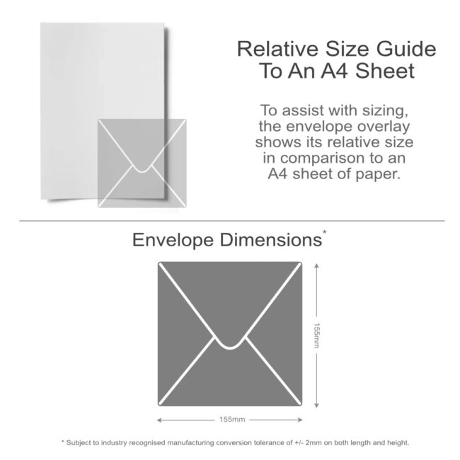 Shitake Brown 155mm x 155mm Square Envelope. Gummed. 120gsm V-Flap. - Image 3