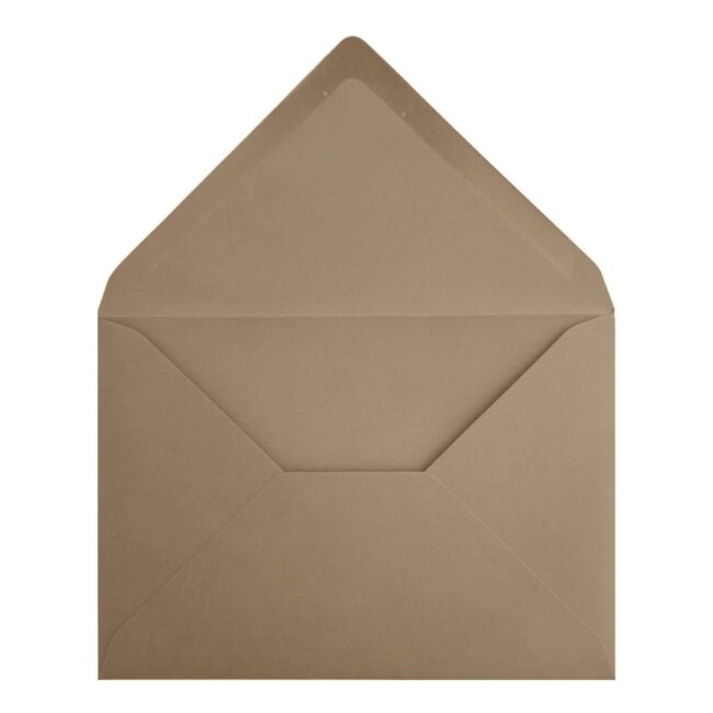 Shitake Brown 81mm x 112mm C7 Envelope. Gummed. 120gsm V-Flap. - Image 2
