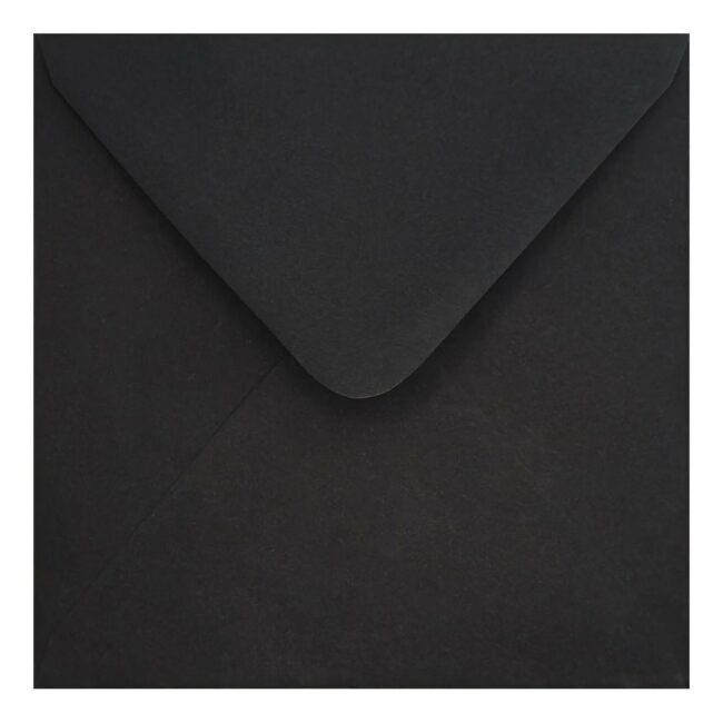 Clariana Black Envelope 155mm Square Closed