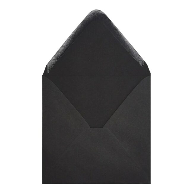 Clariana Black Envelope 155mm Square Open
