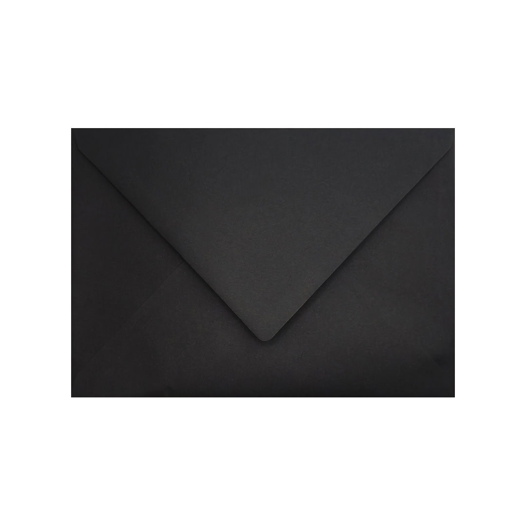 Matt Black 133mm x 184mm 5×7 Inch Envelope. Gummed. 120gsm V-Flap.