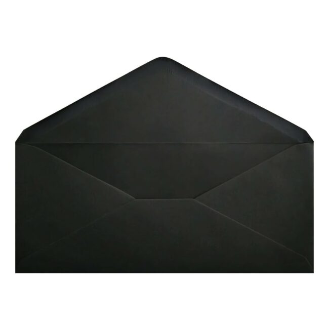 Clariana Black Envelope Letterbox Open