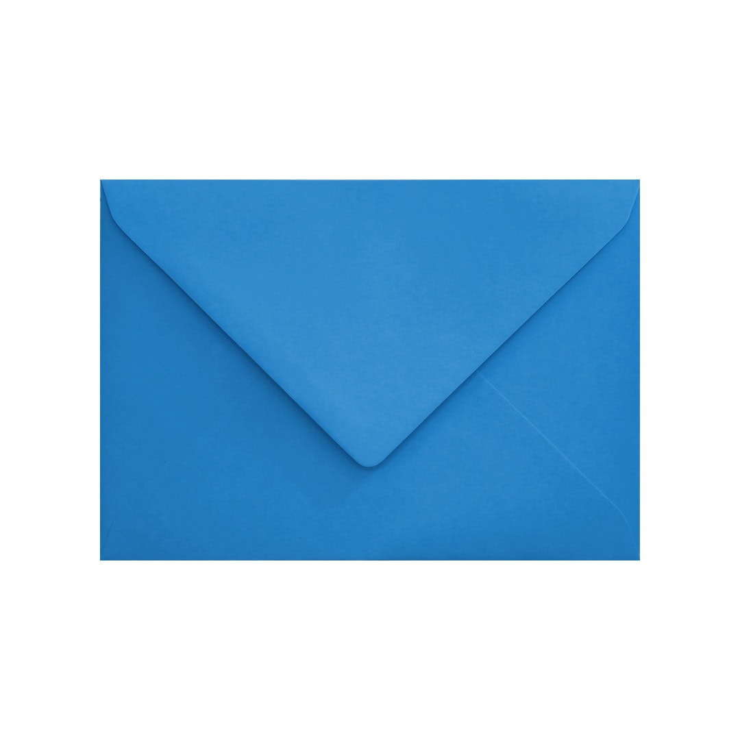 Bright Blue 133mm x 184mm 5×7 Inch Envelope. Gummed. 120gsm V-Flap.