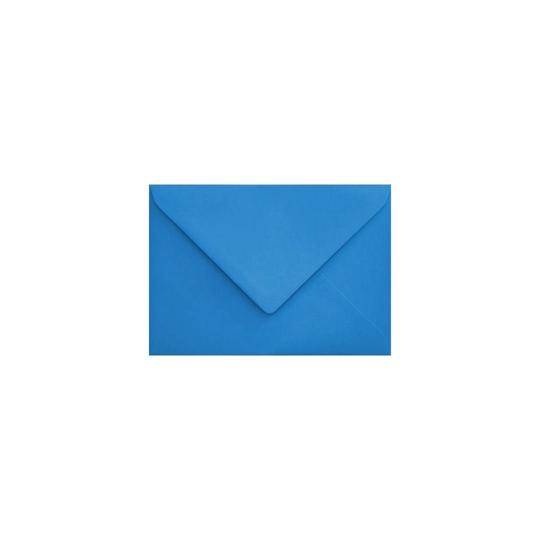 Bright Blue 82mm x 113mm C7 Envelope. Gummed. 120gsm V-Flap.