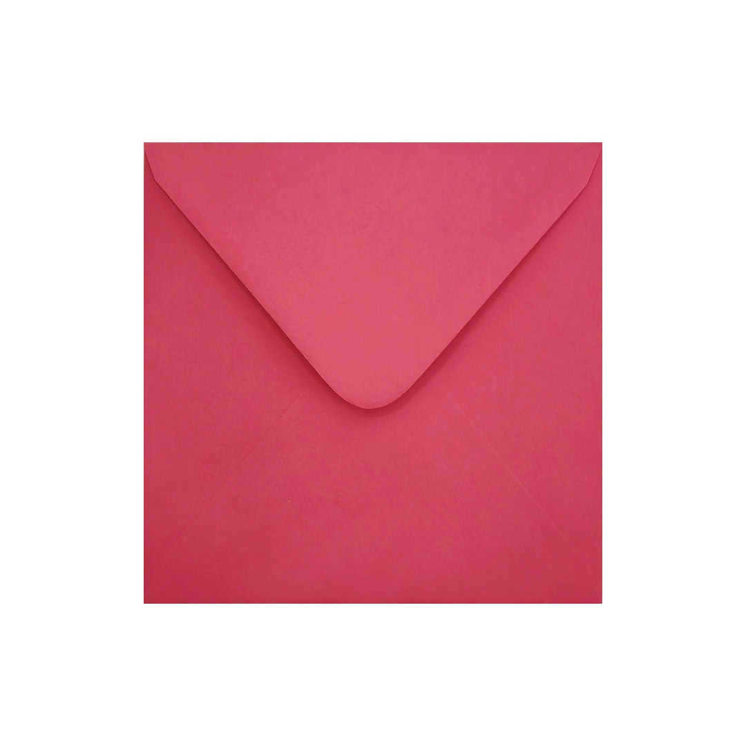 Bright Pink 155mm x 155mm Square Envelope. Gummed. 120gsm V-Flap.
