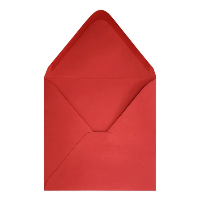 Clariana Bright Red Envelope 155mm Square Open