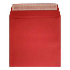 Clariana Bright Red Envelope 155mm Square Wallet Open