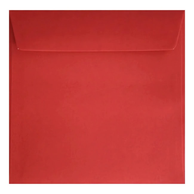 Clariana Bright Red Envelope 220mm Square Wallet Closed