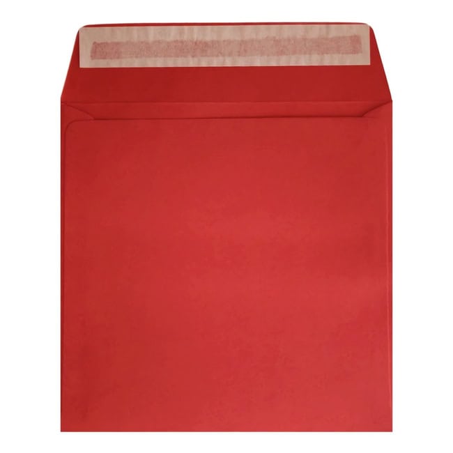 Clariana Bright Red Envelope 220mm Square Wallet Open